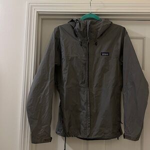 Patagonia Jacket Women's Small Gray Torrentshell Hooded Rain STY 83807.